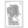 Lienzo Mapa De San Francisco 21x30cm