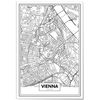 Cuadro De Aluminio Mapa De Viena 21x30cm