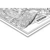 Cuadro De Aluminio Mapa De Viena 35x50cm
