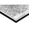 Cuadro Metacrilato Enmarcado Mapa De Ciudad Doha 70x100cm
