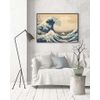 Panorama® Lienzo Hokusai La Gran Ola De Kanagawa 50x35cm | Impreso En Lienzo De Alta Calidad Con Bastidor | Cuadros Decoración Salón | Cuadros Vintage | Cuadros Lienzos Decorativos | Cuadro En Lienzo