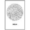 Panorama Póster Mapa Círculo De Berlín 50x70cm - Impreso En Papel De Alta Calidad De 250gr - Póster Pared - Cuadros Decoración Salón Y Dormitorio - Póster Decorativos - Cuadros Modernos