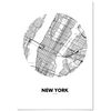 Panorama Póster Mapa Círculo De Nueva York 21x30cm - Impreso En Papel De Alta Calidad De 250gr - Póster Pared - Cuadros Decoración Salón Y Dormitorio - Póster Decorativos - Cuadros Modernos