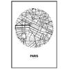 Panorama Póster Mapa Círculo De París 21x30cm - Impreso En Papel De Alta Calidad De 250gr - Póster Pared - Cuadros Decoración Salón Y Dormitorio - Póster Decorativos - Cuadros Modernos