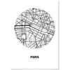 Panorama Póster Mapa Círculo De París 35x50cm - Impreso En Papel De Alta Calidad De 250gr - Póster Pared - Cuadros Decoración Salón Y Dormitorio - Póster Decorativos - Cuadros Modernos