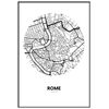 Panorama Póster Mapa Círculo De Roma 21x30cm - Impreso En Papel De Alta Calidad De 250gr - Póster Pared - Cuadros Decoración Salón Y Dormitorio - Póster Decorativos - Cuadros Modernos