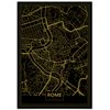 Panorama Póster Mapa Oro De Roma 50x70cm - Impreso En Papel De Alta Calidad De 250gr - Póster Pared - Cuadros Decoración Salón Y Dormitorio - Póster Decorativos - Cuadros Modernos