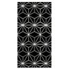 Alfombra Vinílica Negro 100x140cm Líneas Estrellas