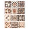 Azulejos Adhesivos Marrón 10x10cm Pack De 72 Baldosas Modelo Hidráulico