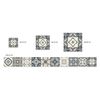 Azulejos Adhesivos Gris 100x10cm Pack De 8 Cenefas Modelo Hidráulico