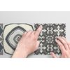 Azulejos Adhesivos Gris 20x20cm Pack De 24 Baldosas Modelo Hidráulico