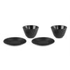 Set 2 Tazas Hierro Fundido Orbegozo Tth Con Plato