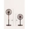 Ventilador De Pie Oscilante 50w Estilo Retro, Negro & Madera Oscura, 470x410x1200 Mm, Create - Air Stand Wood