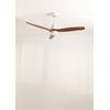 Ventilador De Techo 40w Silencioso Ø132 Cm, Blanco- Madera Oscura- Sin Luz- Mando A Distancia, Create - Windstylance Dc