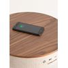 Mesa Altavoz Bluetooth Y Cargador Smartphone Inalámbrico, Madera Oscura, Ø408x647 Mm, Create - Speaker Table