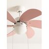 Windlight Easy Ac - Rosa Pastel -ventilador De Techo 53w Silencioso Ø86 Cm - Con Luz