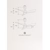 Ventilador De Techo 40w Silencioso Ø132 Cm, Blanco- Madera Oscura- Sin Luz- Mando A Distancia, Create - Windlight Curve Dc