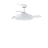 Ventilador De Techo 40w Silencioso Ø108 Cm, Blanco- Transparente- Con Luz- Mando A Distancia, Create - Wind Clear