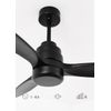 Windstylance Dc - Función Verano/invierno - Ventilador De Techo 40w Silencioso Ø132 Cm Sin Luz Con Controlador De Pared