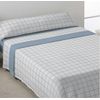 Juego De Sábanas Invierno Arsen Azul Coralina 100% Poliéster Para Cama De 105 Cm