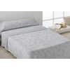 Juego De Sábanas Invierno Isis Gris Coralina 100% Poliéster Para Cama De 90 Cm