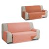 Valentia Home Cubre Sofá Reversible Rombo 3 Plazas Teja/coral