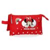 Estuche Minnie Rainbow Tres Compartimentos 12 Cm