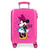 Maleta De Cabina Minnie Rígida 55cm Rock Dots Fucsia