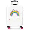 Maleta De Cabina Roll Road Arcoiris Everything Ok Rígida 55cm Blanco