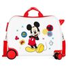 Maleta Infantil 2 Ruedas Multidireccionales Mickey Enjoy The Day Oh Boy Blanca