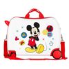 Maleta Infantil 2 Ruedas Multidireccionales Mickey Enjoy The Day Oh Boy Blanca