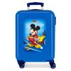 Maleta De Cabina Rígida Lets Roll Mickey Azul