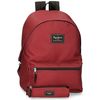 Mochila Aris Evergreen Rojo 44cm Pepe Jeans