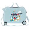 Maleta Infantil 2 Ruedas Multidireccionales Mickey Crew Love Azul Claro