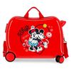 Maleta Infantil 2 Ruedas Multidireccionales Mickey & Minnie Ship Always Be Kind Rojo De 50 Cm