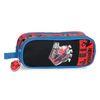 Estuche Spiderman Great Power Dos Compartimentos De 9 Cm