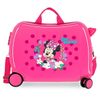 Maleta Infantil Minnie Golden Days Con 2 Ruedas Multidireccionales Fucsia