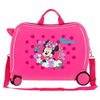 Maleta Infantil Minnie Golden Days Con 2 Ruedas Multidireccionales Fucsia