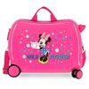 Maleta Infantil Disney Minnie Wild Flower Con 2 Ruedas Multidireccionales Fucsia