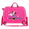 Maleta Infantil Disney Minnie Wild Flower Con 2 Ruedas Multidireccionales Fucsia