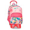 Mochila Escolar Roll Road Precious Flower Con Carro