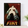 Poster Vintage. Anuncio Vintage Italiano De Lubricante Fiat.