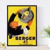 Poster Vintage. Anuncio Vintage De Vino Frances Berger 45 De 1935.