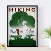 Poster Vintage. Cartel Vintagra Campaña Hiking. Departamento De Parques.