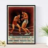 Poster Vintage. Cartel Boxeo Vintage Politeama Garibaldi.