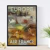 Poster Vintage. Cartel Vintage De Europa. Air France.