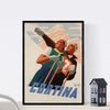 Poster Vintage. Cartel Vintage De Europa. Viaja A Cortina.