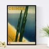 Poster Vintage. Cartel De Publicidad Vintage Conoce Crimea.