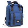 Mochila Casual De Hombre Grande. Lona Y Cuero Pu Polipiel 305536 Azul