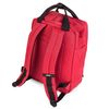 Mochila Casual De Hombre Grande. Lona Y Cuero Pu Polipiel 305536 Rojo